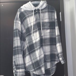 American Eagle Flannel Hoodie